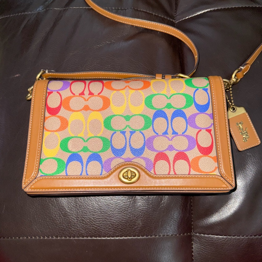 Coach Rainbow Signature Canvas Crossbody Bag